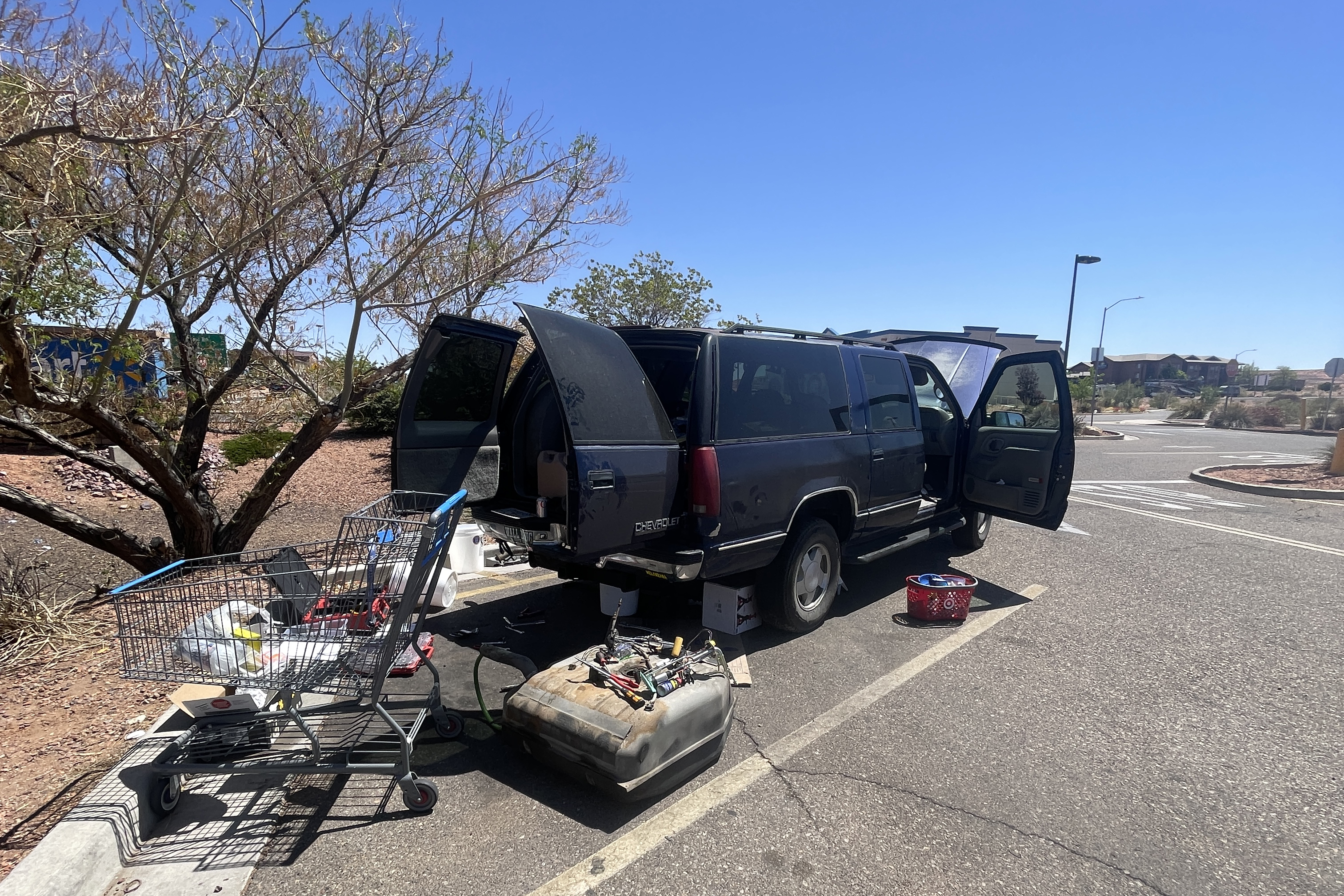 Walmart parking lot.